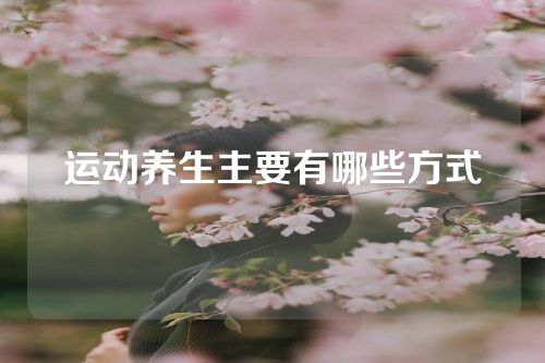 运动养生主要有哪些方式