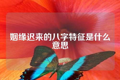 姻缘迟来的八字特征是什么意思